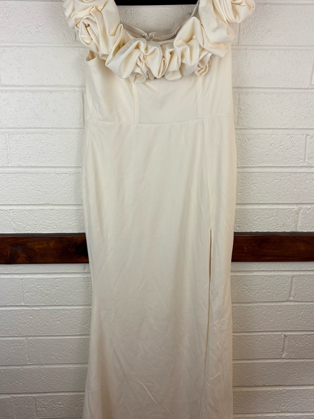 NWT Maniju Cream Off the Shoulder Dress